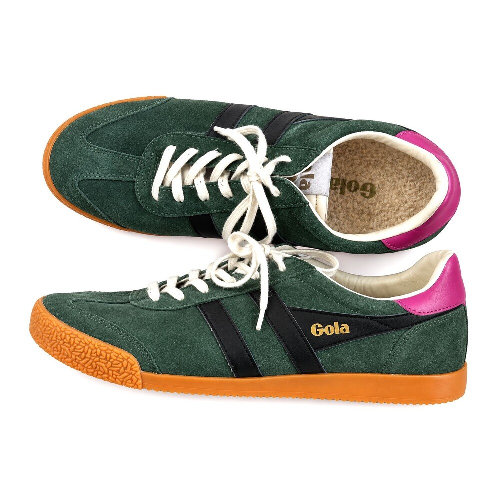 Gola Elan Sneakers Women's Size 11 US Evergreen Black Fuchsia Suede Leather